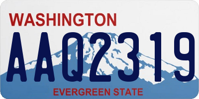 WA license plate AAQ2319