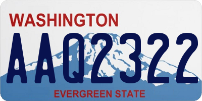 WA license plate AAQ2322