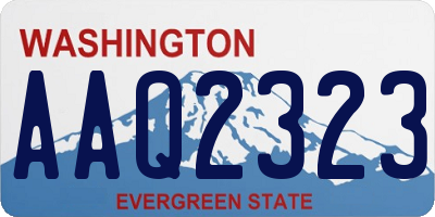 WA license plate AAQ2323