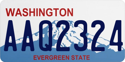 WA license plate AAQ2324