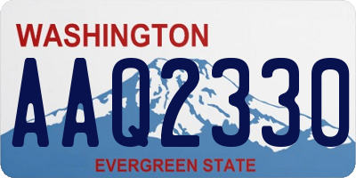 WA license plate AAQ2330