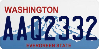 WA license plate AAQ2332