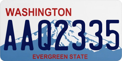 WA license plate AAQ2335