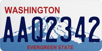 WA license plate AAQ2342