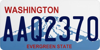 WA license plate AAQ2370