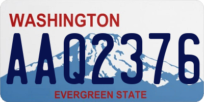 WA license plate AAQ2376