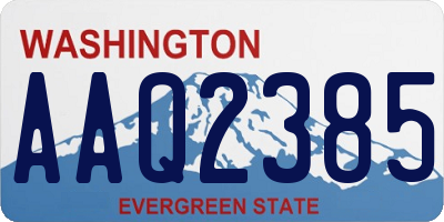 WA license plate AAQ2385