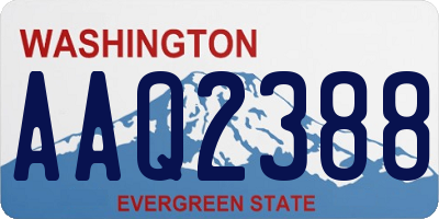 WA license plate AAQ2388