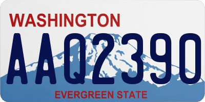 WA license plate AAQ2390