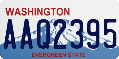 WA license plate AAQ2395