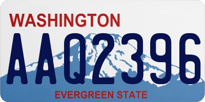 WA license plate AAQ2396