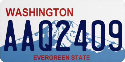 WA license plate AAQ2409