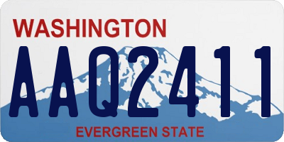 WA license plate AAQ2411