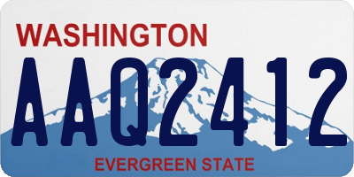 WA license plate AAQ2412
