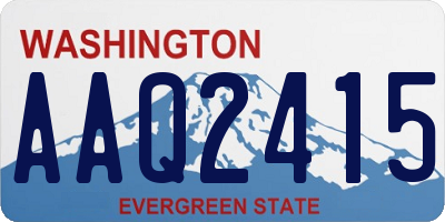 WA license plate AAQ2415
