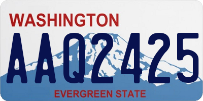 WA license plate AAQ2425