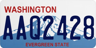 WA license plate AAQ2428