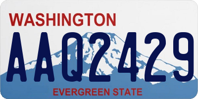 WA license plate AAQ2429