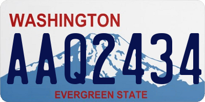 WA license plate AAQ2434