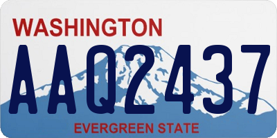WA license plate AAQ2437