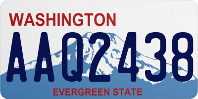 WA license plate AAQ2438