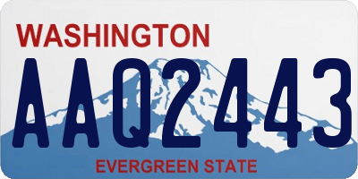 WA license plate AAQ2443