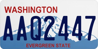 WA license plate AAQ2447