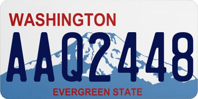 WA license plate AAQ2448