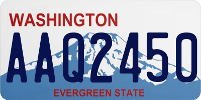 WA license plate AAQ2450