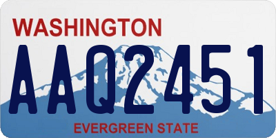 WA license plate AAQ2451