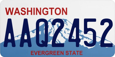 WA license plate AAQ2452