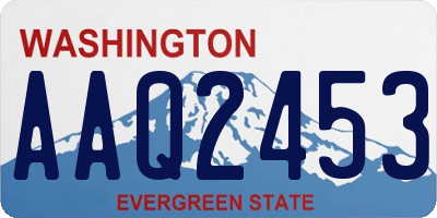 WA license plate AAQ2453