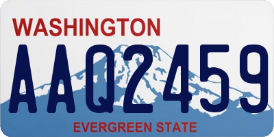 WA license plate AAQ2459