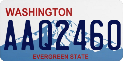 WA license plate AAQ2460