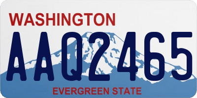 WA license plate AAQ2465