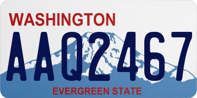 WA license plate AAQ2467