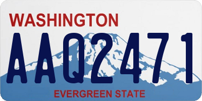 WA license plate AAQ2471