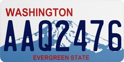 WA license plate AAQ2476