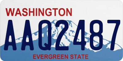 WA license plate AAQ2487
