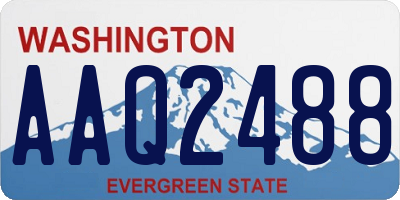WA license plate AAQ2488