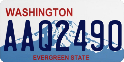 WA license plate AAQ2490