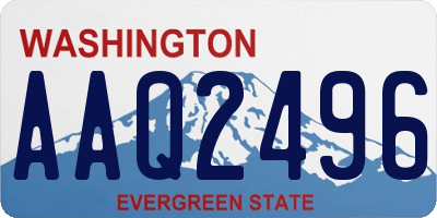 WA license plate AAQ2496