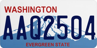WA license plate AAQ2504