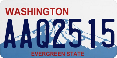 WA license plate AAQ2515