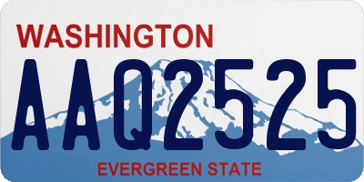 WA license plate AAQ2525