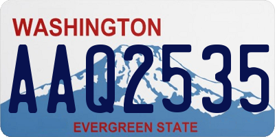 WA license plate AAQ2535