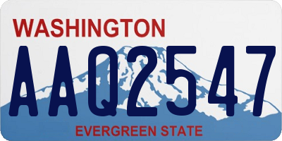 WA license plate AAQ2547