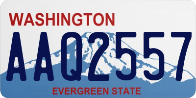 WA license plate AAQ2557