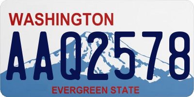 WA license plate AAQ2578