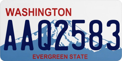 WA license plate AAQ2583